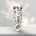 thumbnail image 4 of YARNIX Zootopia 40oz Tumbler, Judy And Nick Tumbler, Animal Characters Tumbler, Gift For Fans, Black - Clear lid, 4 of 7