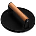 thumbnail image 1 of Prensa para Hamburguesas EWFEN 18 cm Hierro Fundido con Mango de Madera, 1 of 7