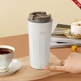 thumbnail image 1 of Hervidor de agua eléctrico tipo C de 350 ml, taza de calentador de agua USB de acero inoxidable para coche de viaje FLhrweasw Nuevo, 1 of 9