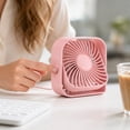 thumbnail image 3 of Small USB Desk Fan 4.7 Inch, Plug-in Personal Desktop Fan, Quiet One-Button Mini Table Fan for Office Bedroom Dorm, 3 of 5