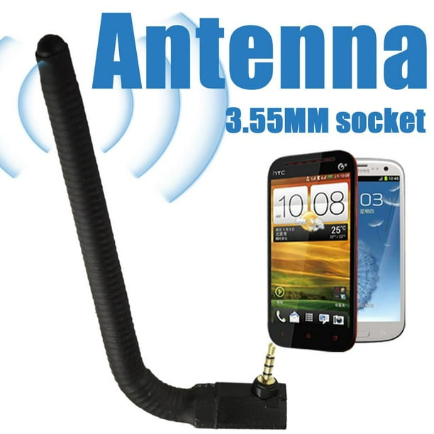 Mobile Phone External Antenna with FM Function  Audio Jack Antenna Plug  and Play Black 