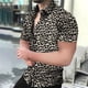 thumbnail image 3 of Camisa con estampado de leopardo para hombre, camisas casuales con botones, ropa de calle sexy de manga corta, camisas vintage de mano corta, verano 2024, 3 of 5
