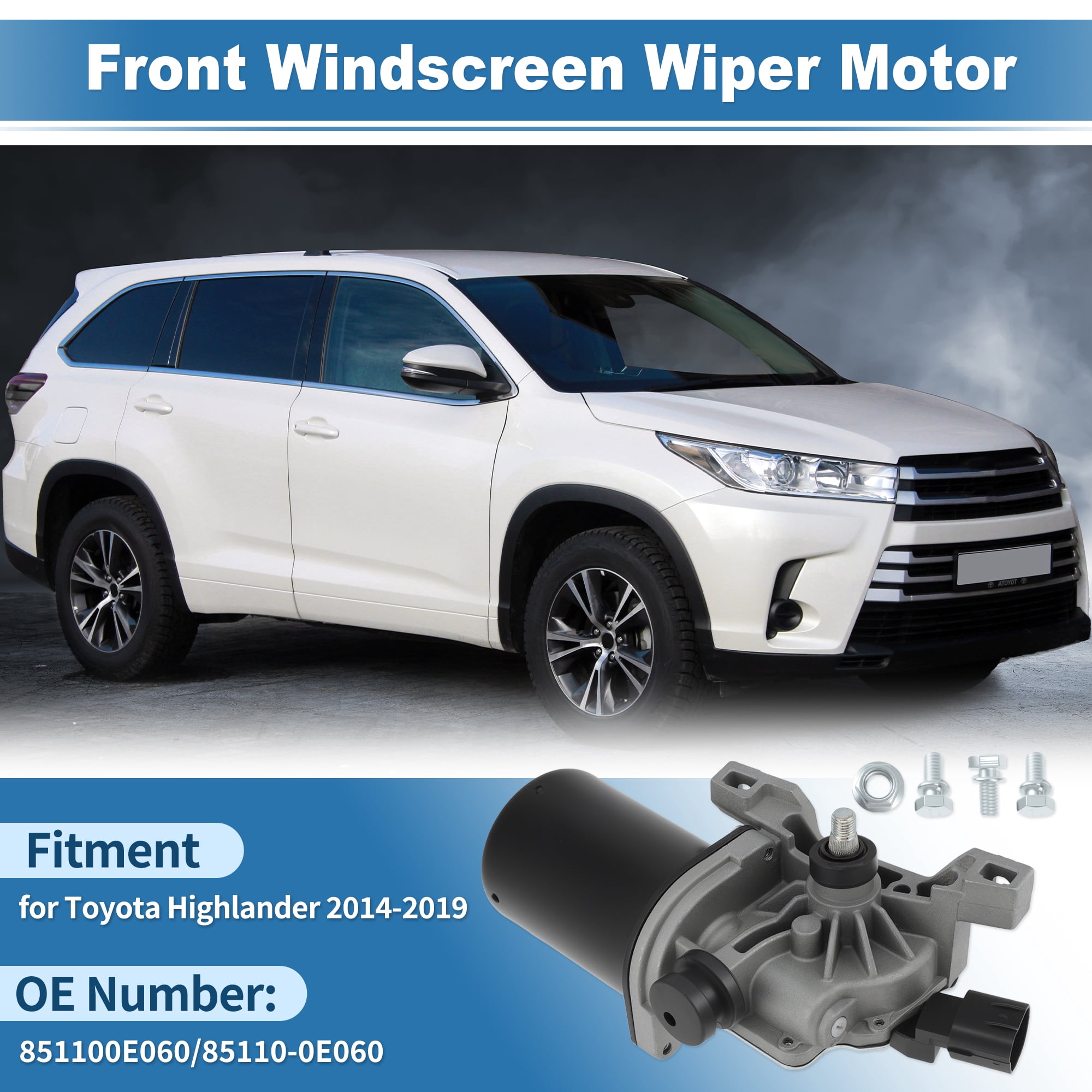Unique Bargains Front Windshield Wiper Motor for Toyota Highlander 2014-2019