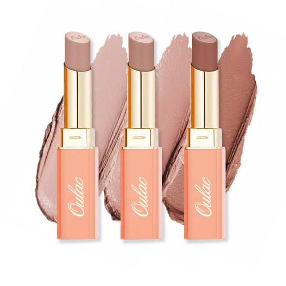 Set de pintalabios Oulac Nude hidratante con acabado satinado para mujeres veganas