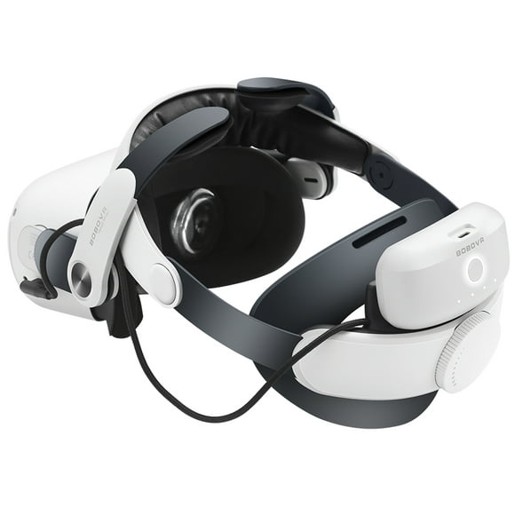 BOBOVR M2 Pro pour Méta / Oculus Quest 2 Bandeau de Batterie VR Sangle de Tête Réglable 5200mAh Banque d'Alimentation Rechargeable