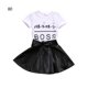 thumbnail image 2 of Sonducket 2 uds. Ropa de bebé, conjunto de camiseta de manga corta para niña, camiseta, conjuntos de ropa Blanco negro 80cm, 2 of 6