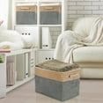 thumbnail image 6 of Sorbus Twill Storage Fabric Basket Organizer, Large, Collapsible, Set of 6, Gray, 6 of 6