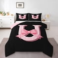 thumbnail image 2 of Erosebridal Kawaii Initial Letter Bedding Sets Twin with Comforter, Monogrammed U Duvet Insert, Ribbon Cow Reversible Comforter Sets Twin Size, Ultra Soft Bedroom Decoration, 2pcs, 2 of 8