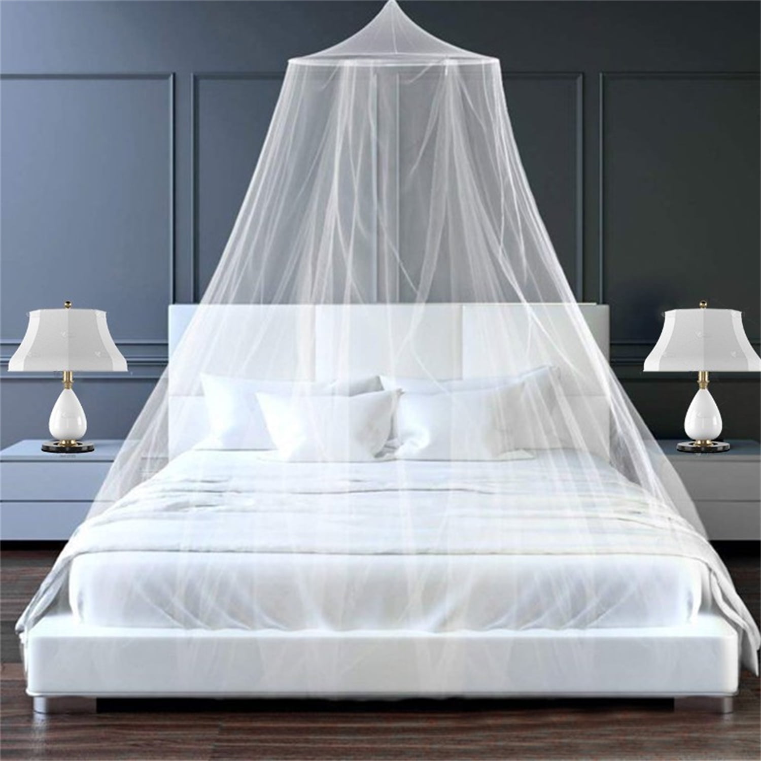 White Dome Mosquito Mesh Net Hammocks Cribs Canopy Hanging Netting Curtain D6V0 