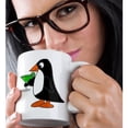 thumbnail image 2 of 3drose, Funny Cute Penguin Drinking Margarita Cartoon, 11oz Mug, 2 of 6