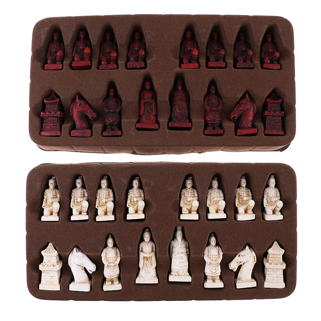 LeeQinersw International Chess Set with Folding Chess Board and Classic Handmade Standard