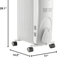 thumbnail image 4 of Radiator Heater for Large Space, Electric Oil Filled Radiator, Dual Knobs, 1500W, Quiet Space Heater, 3 Modes, Tip-over Protection, 4 of 5