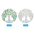 thumbnail image 3 of Uxcell Metal Tree Wall Decor, Tree of Life Wall Sculpture Ornament Hanging Wall Decoration, Green Silver, 3 of 6