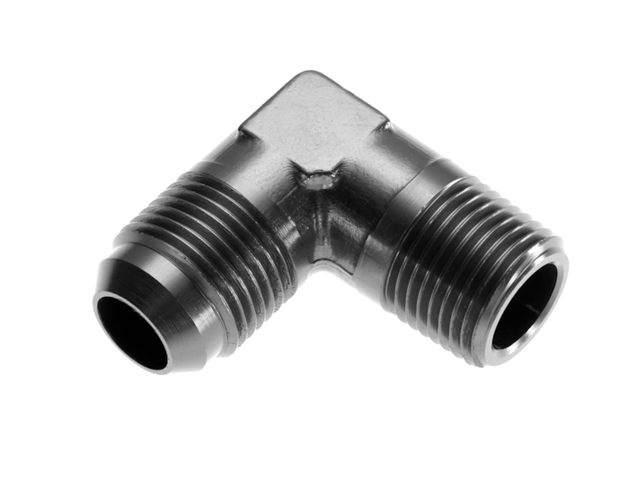 -04 90 Degree Male Adapter to (1/4") NPT Male - Clear