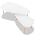 thumbnail image 3 of vidaXL Indoor Coffee Table Set 2 Pieces Solid Pinewood White, 3 of 5