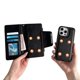 thumbnail image 2 of For iPhone 16 Pro Case Detachable 2-in-1 Magnetic Closure PU Leather Wallet Phone Case - Black, 2 of 5