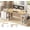 White + Oak, variant on SEDETA 61 Inch Electric Standing Desk with 3 Drawers, Height Adjustable Executive Office Desk with File Cabinet & Pegboard, Sit Stand Computer Table with Power Outlets, Black + Brown