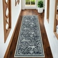 thumbnail image 2 of FairOnly Modern Non Slip Machine Washable Wild Tiger Printed 2'x6' Runner Rug Stain Resistant Soft Foldable for Hallway Bedroom Kitchen,Blue, 2 of 7