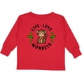 thumbnail image 3 of Inktastic Live Love Monkeys Boys or Girls Long Sleeve Toddler T-Shirt, 3 of 5