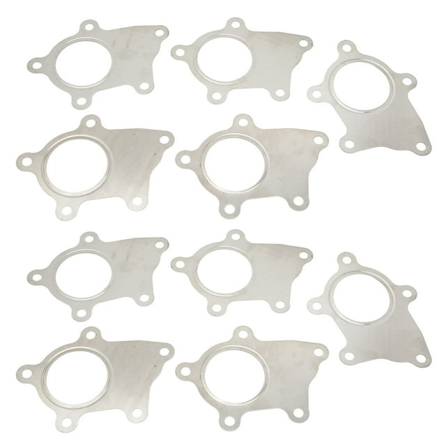 Junta de Metal de brida de tubo de bajada Turbo, reemplazo de junta de brida híbrida de perno de acero inoxidable para T3/T4 T3 T04E, 10 Uds.