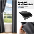 thumbnail image 3 of Blackout Curtains, 52 x 84 inch Blackout Curtain 2 Panels, Thermal Insulated Room Darkening Drapes for Bedroom, Privacy Protection & Noise Reduce, Dark Gray, 3 of 8