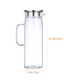 thumbnail image 2 of Jarra de agua portátil de primera calidad, de gran capacidad, a prueba de fugas, de vidrio, 1 jarra para bebidas frías, té, 2 of 6