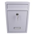 thumbnail image 3 of White Modern Style Letter Post Mail Box Metal Wall Door Gate House Lockable, 3 of 6