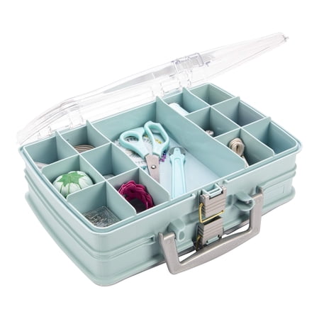 Double Sided Small Parts & Crafts Satchel | 20 Compartments For Craft & Small Parts Organization