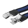 thumbnail image 5 of FEDPOP Men's Heavy Duty X-Back Suspenders with Metal Clips Black & Blue Strips, 5 of 5
