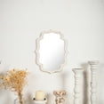 thumbnail image 4 of Sintosin Wall Mirror, Rustic Farmhouse Bathroom Mirror 16"x12" Distressed White Wood Framed, Hanging Decorative Small Mirror for Living Room, Bedroom, Entryway Decor, 4 of 8