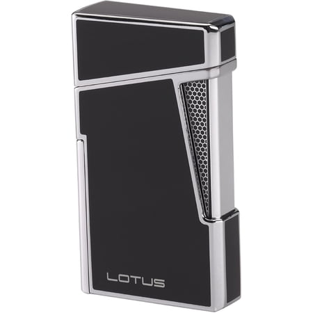 Lotus Apollo Cigar Lighter with Double Wind-Resistant Torch Flames, All Metal Housing, Integrated Cigar Punch, Large Flame Adjuster