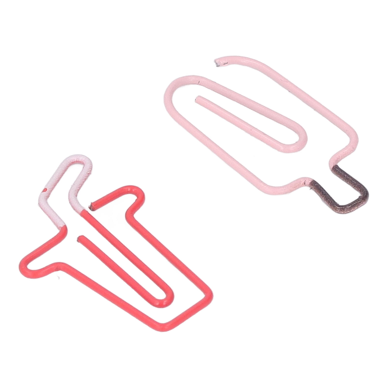 YAHHU 100PCS Metal Paper Clips 50PCS Ice Cream & 50PCS Coffee Style Rustproof Sturdy Office Memo File Classification Small Mini Cute Paperclips (5.12 inches / 13 cm Box)