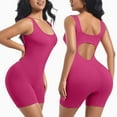 thumbnail image 2 of ZQUUVOU Seamless Shapewear Bodysuit for Women Tummy Control Butt Lifting Solid Color Fitness Breathable Suit for Yoga Gym Hot Pink A, 2 of 5