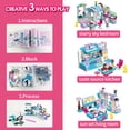 thumbnail image 3 of HI-REEKE House Building Block Set 3in1 Dream Home Building Kit Plastic Toy Gift for Girls Multicolor, 3 of 7