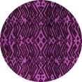 thumbnail image 1 of Ahgly Company Indoor Round Oriental Pink Modern Area Rugs, 5' Round, 1 of 4