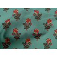 thumbnail image 4 of oneOone Cotton Poplin Fabric Leaves & Floral Block Printed Fabric 1 Yard 56 Inch Wide, 4 of 4