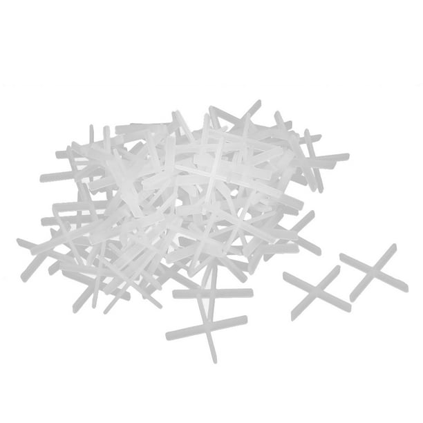 Wall Floor Tile Plastic Cross Spacer 1mm White 100pcs