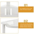 thumbnail image 3 of Raindrops Kitchen Organization Plastic Storage Shelves White 1 Piece, 3 of 8