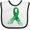 White and Black, variant on Inktastic Cerebral Palsy Awareness- Green Ribbon Made of Hearts Boys or Girls Baby Bib