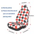 thumbnail image 3 of Goofa Red and black argyle Pattern Elastic Car Seat Cover - Stretchable Auto Seat Protector, Easy to Install and Clean for Cars, SUVs, Trucks, and Vans, 3 of 5