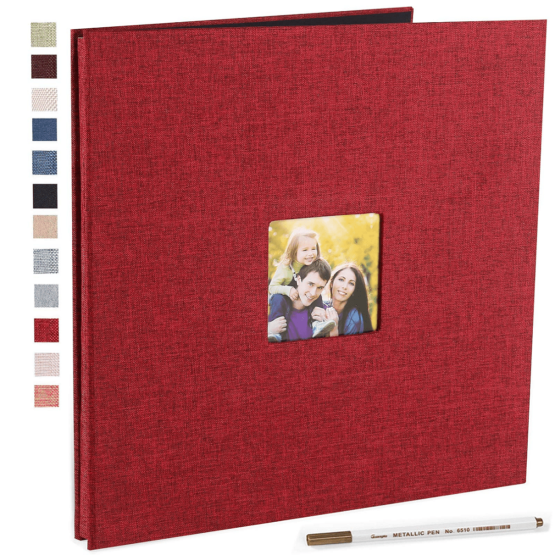  Lanpn Self Adhesive Photo Album Scrapbook 40 Pages, Linen  Photos Albums DIY Sticky Magnetic Pages holds 4x6 5x7 A5 Picture for Family  Wedding Birthday (Small-20 Sheets/40 Pages, Green) : Home 