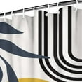 thumbnail image 4 of Waterproof Abstract Art Vintage Shower Curtain 72x84 Inch Boho Style Polyester Unique Shower Curtain for Bathroom Hotel Home Decor with 12 Plastic Hooks, 4 of 5