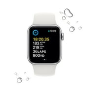Apple Watch SE (2nd Gen) GPS + Cellular 40mm Silver Aluminum Case with White Sport Band - S/M