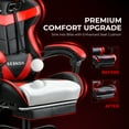 thumbnail image 4 of Gaming Chair,Seenda Video Game Chair with Footrest and Lumbar Support, Ergonomic Computer Chair Height Adjustable with Swivel Seat and Headrest, Red, 4 of 9