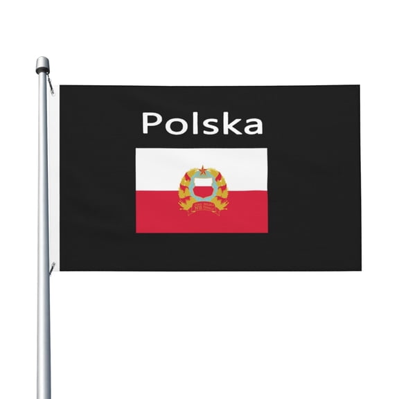 Polska Polish Flag Flag Flag 3x5ft Double-Sided Printing Indoor/Outdoor Decorative Banner National Flag