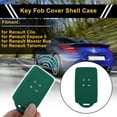 thumbnail image 2 of Funda de llave de coche TPU verde oscuro para Renault Clio - Funda de control remoto de 4 botones, 2 of 6