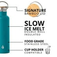 thumbnail image 5 of Elemental Classic Insulated Water Bottle, Leak Proof Thermos Water Bottle with Bamboo Lid and Metal Ring, Reusable Insulated Stainless Steel Water Bottle, 25oz - Teal, 5 of 9