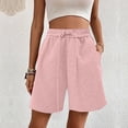 thumbnail image 2 of Women's Active Shorts Summer Lightweight Design Casual Wide Leg Crop Pants With Drawstring, 2 of 3
