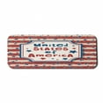 thumbnail image 1 of 4th of July Computer Mouse Pad, Vintage Art United States of America Lettering on Horizontal Stripes, Rectangle Non-Slip Rubber Mousepad Large, 31" x 12", Beige Rust Night Blue, by Ambesonne, 1 of 2