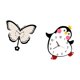 thumbnail image 5 of Reloj de pared decorativo de acrílico con forma de mariposa, sin tictac, para oficina, comedor, habitación infantil, estilo granja, con diseño de, 5 of 8